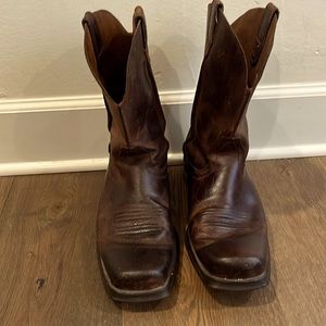 Ariat Boots Square Toe.  They will definitely handle the dance floor
